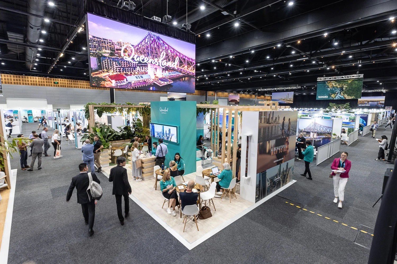 Tourism and Events Queensland stand at the Australian Tourism Exchange 2023